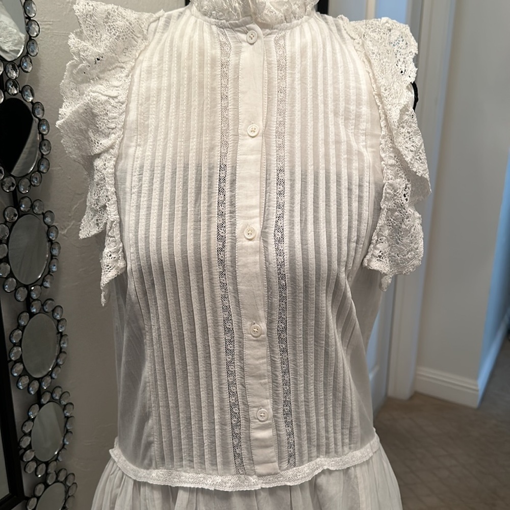 💃🏻Host Pick 💃🏻 Zadig & Voltaire Romane Cotton  White Maxi Dress, XS - Picture 3 of 11